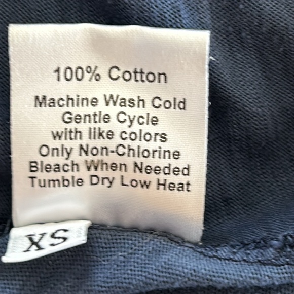 Wilt Blue Racerback Hi Lo Dress w Ruffled & Raw Hems Navy Cotton w MEASUREMENTS - Picture 6 of 11